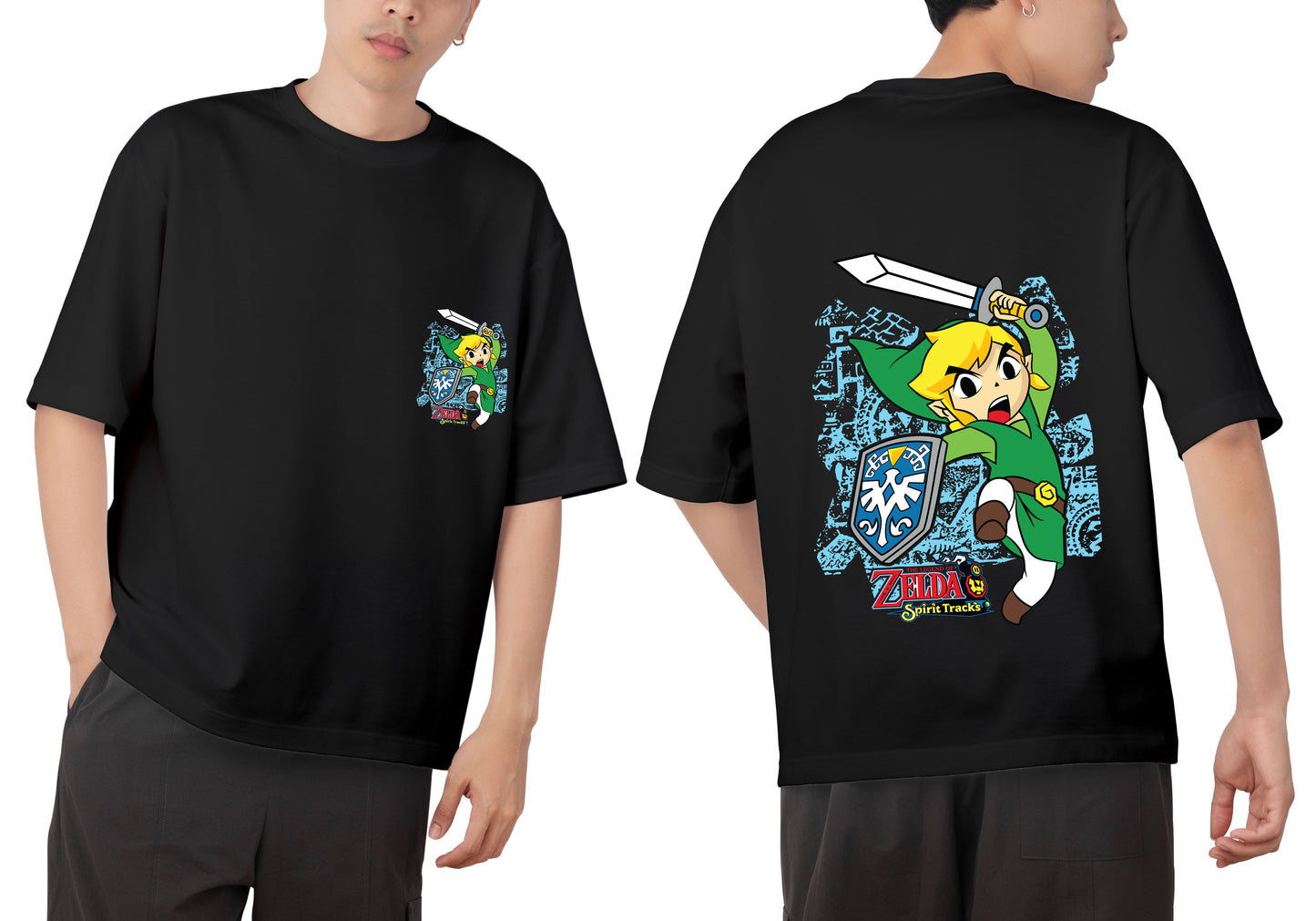 Zelda Spirit Tracks Graphic Printed Unisex Oversized T-shirt D020