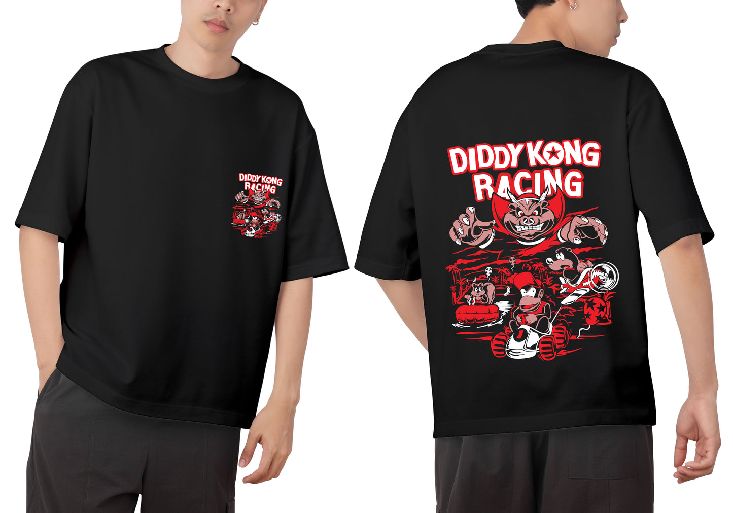 Diddy Kong Graphic Printed Unisex Oversized T-shirt D015