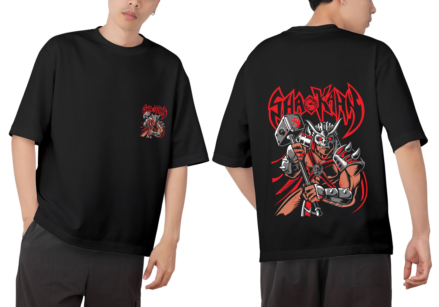 Shaokahn Graphic Printed  Unisex Oversized T-shirt D012