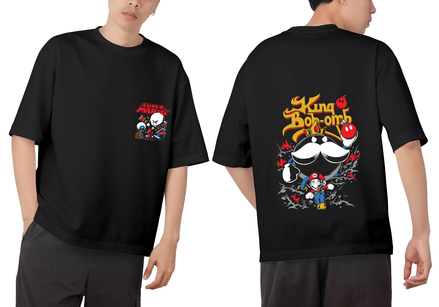 King Graphic Printed Unisex Oversized T-shirt D019