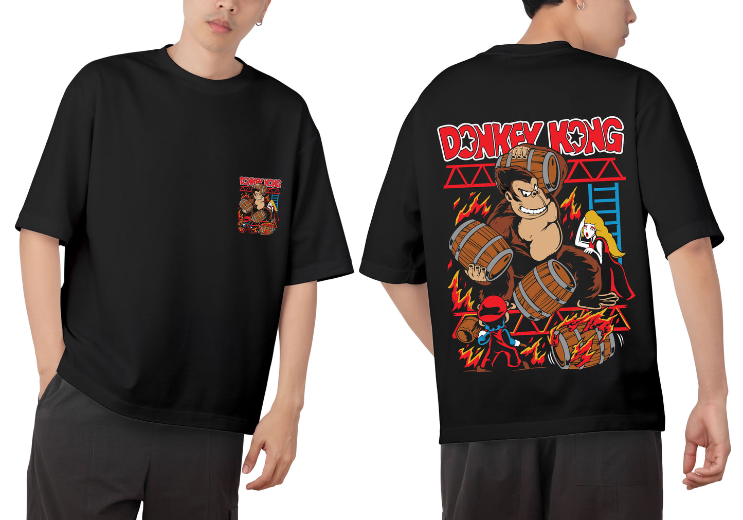 Donkey Kong Graphic Printed Unisex Oversized T-shirt D003