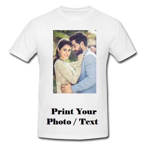 Unisex Round Neck T-shirt Customized photo, Quote, name for Birthday, Anniversary Gift