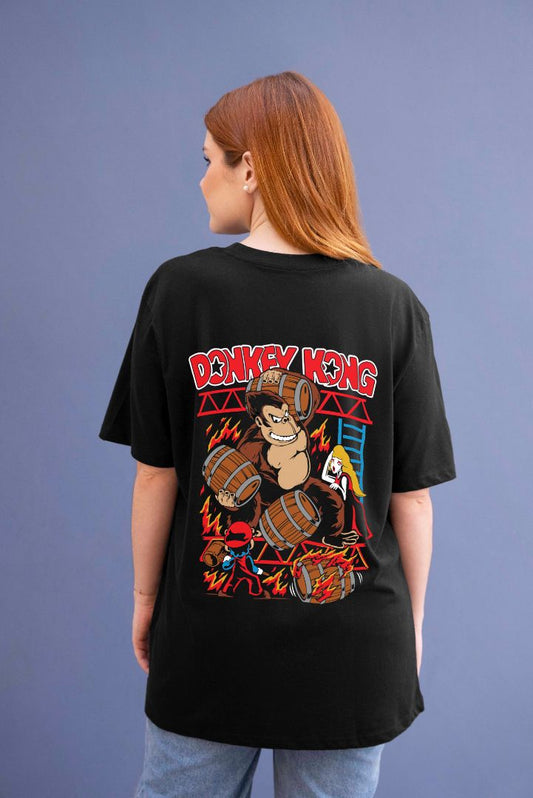 Donkey Kong Graphic Printed  Unisex Oversized T-shirt D003