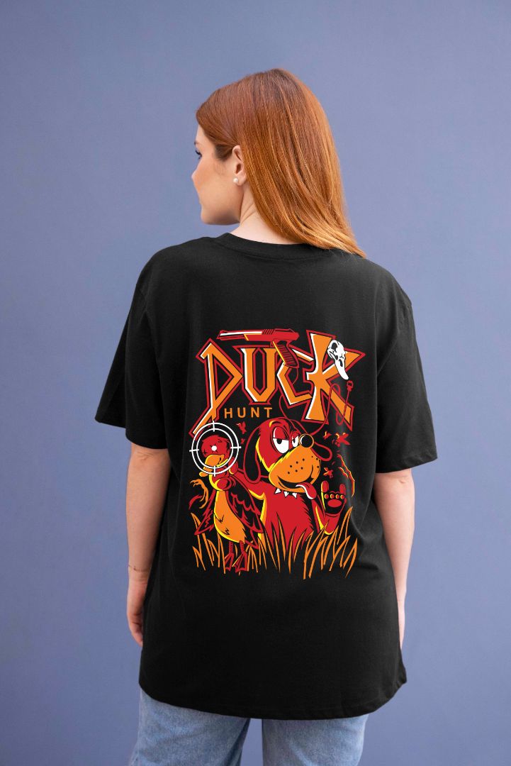 Duck Graphic Printed  Unisex Oversized T-shirt D014