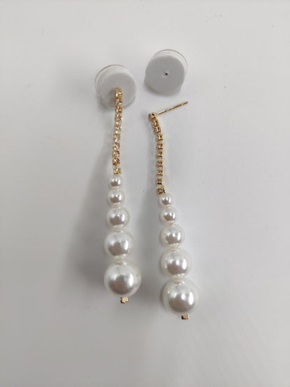 Long Pearl Dangler Korean Earrings 15120