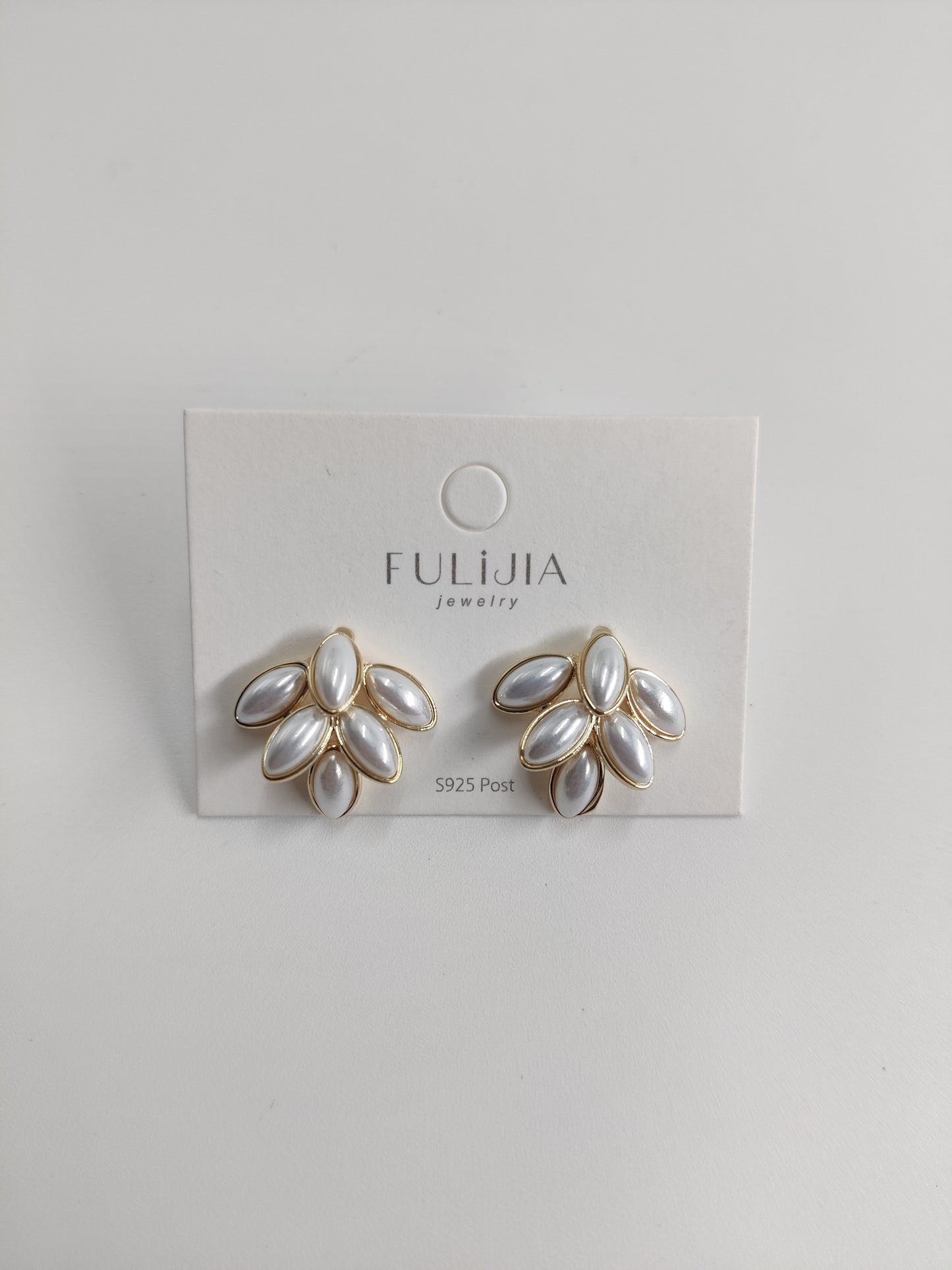 Pearl Leaf Stud Earrings 15126