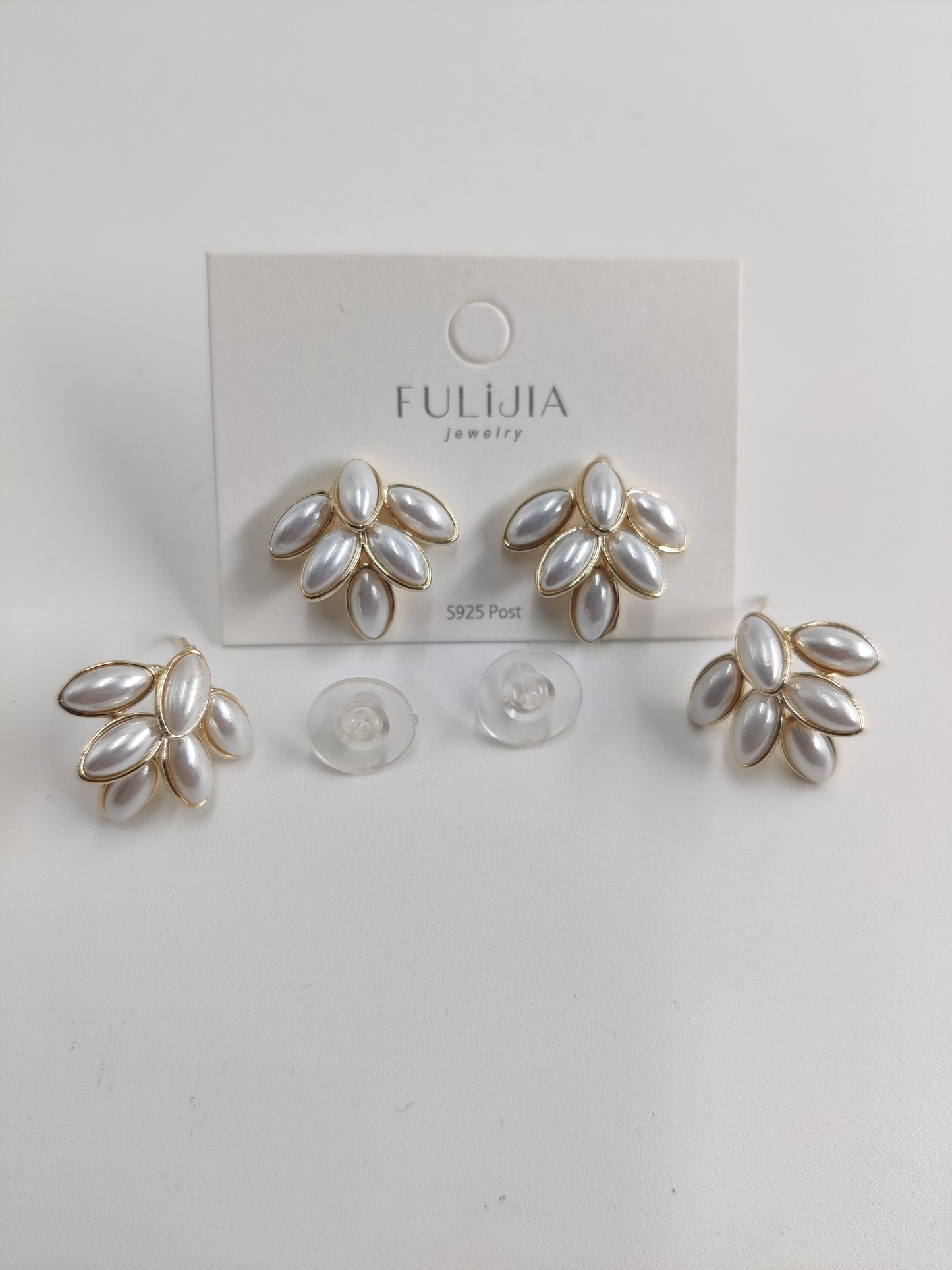 Pearl Leaf Stud Earrings 15126