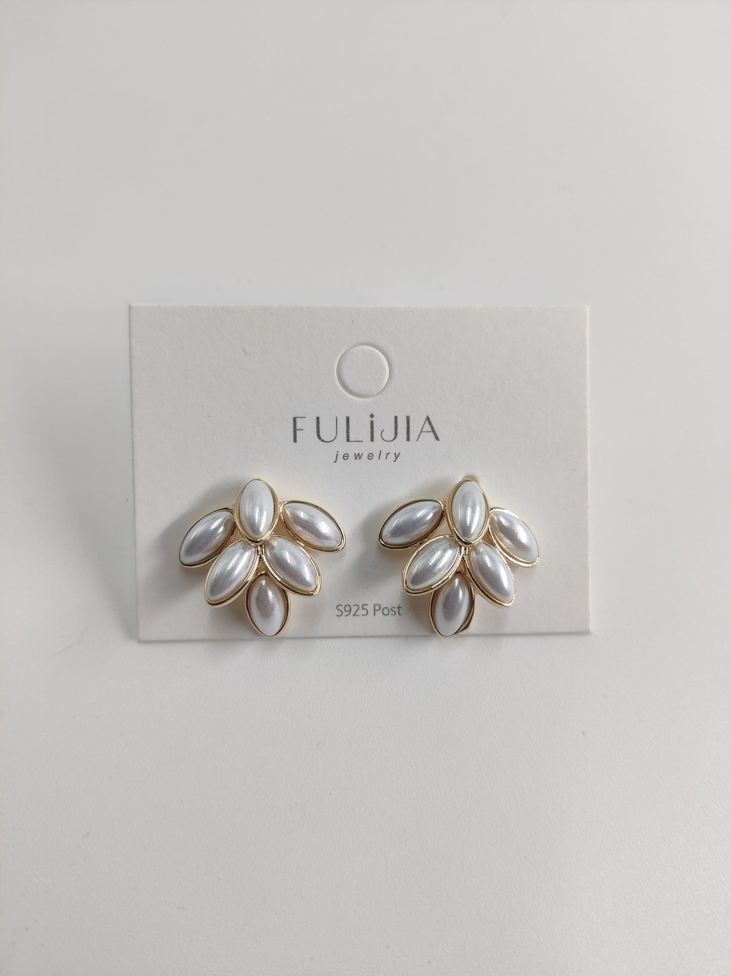 Pearl Leaf Stud Earrings 15126