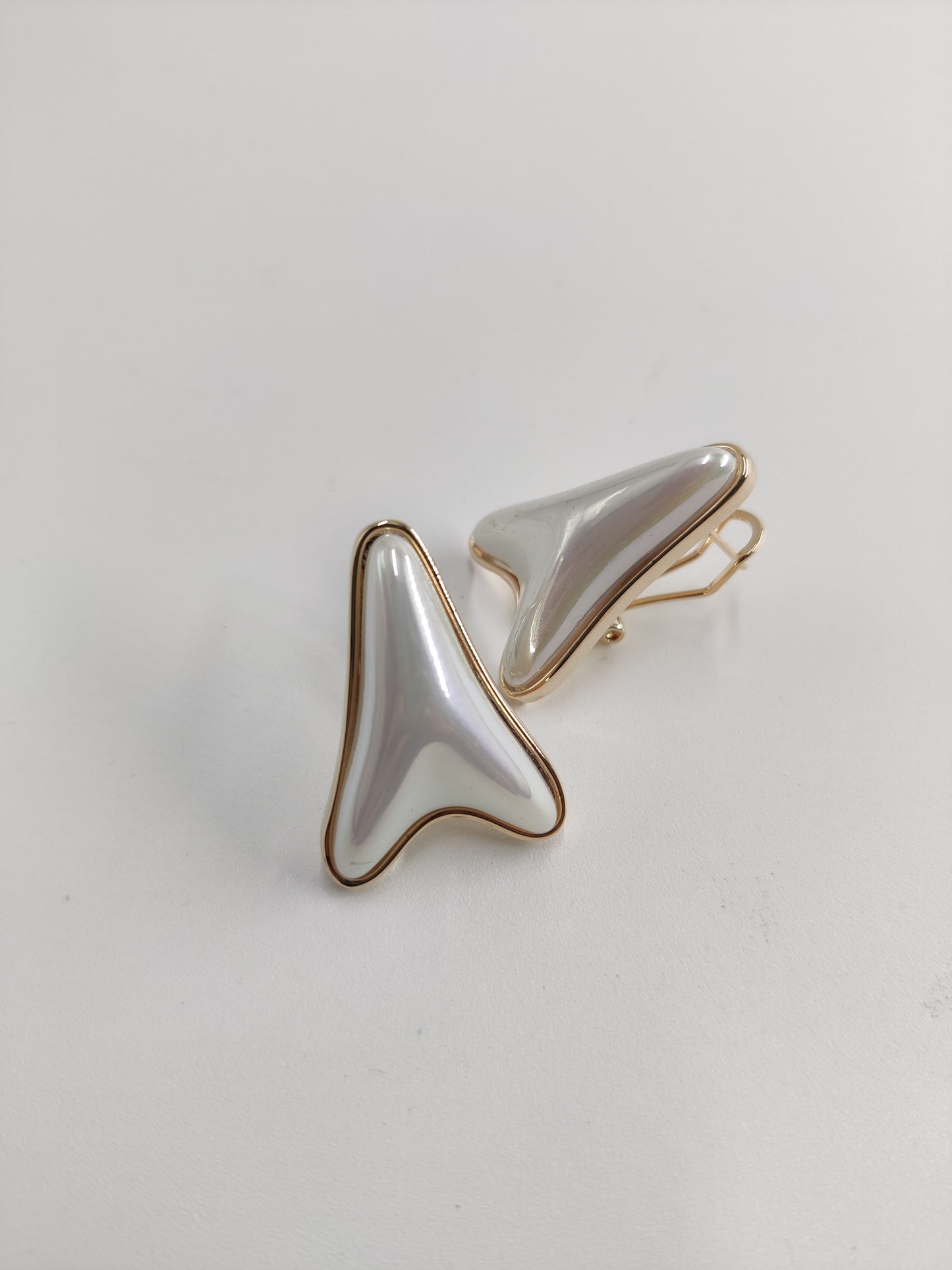 Trendy Triangle Golden Outline Stud Earring 15125