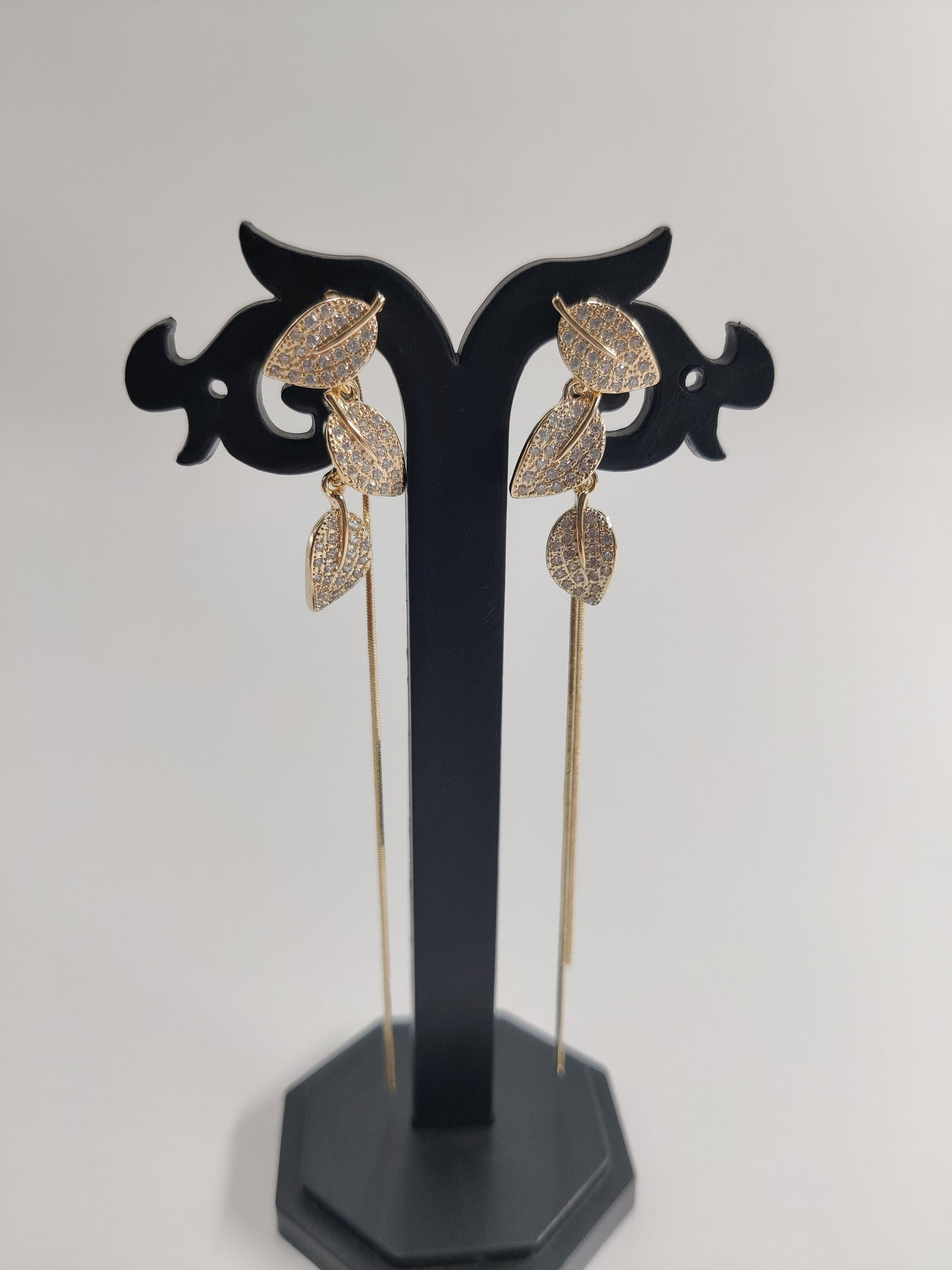 Gold Plated Long Casual Drop Earring for Women 15123
