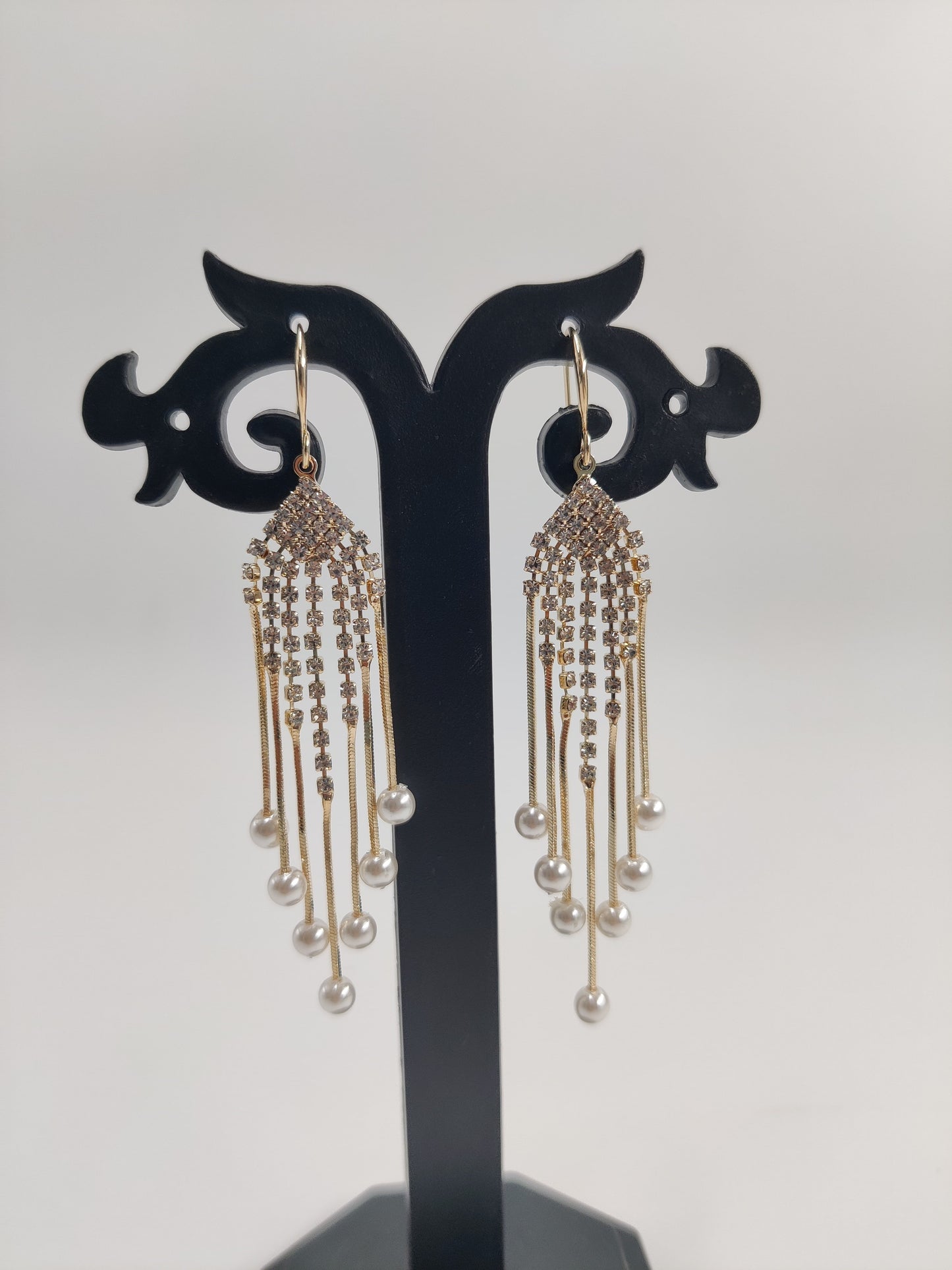 Tassel Drop With Pearl Earrings For Women 15134