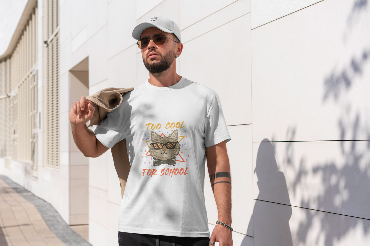 Cool Printed Round Neck Regular Fit Half Sleeve T-Shirt D018