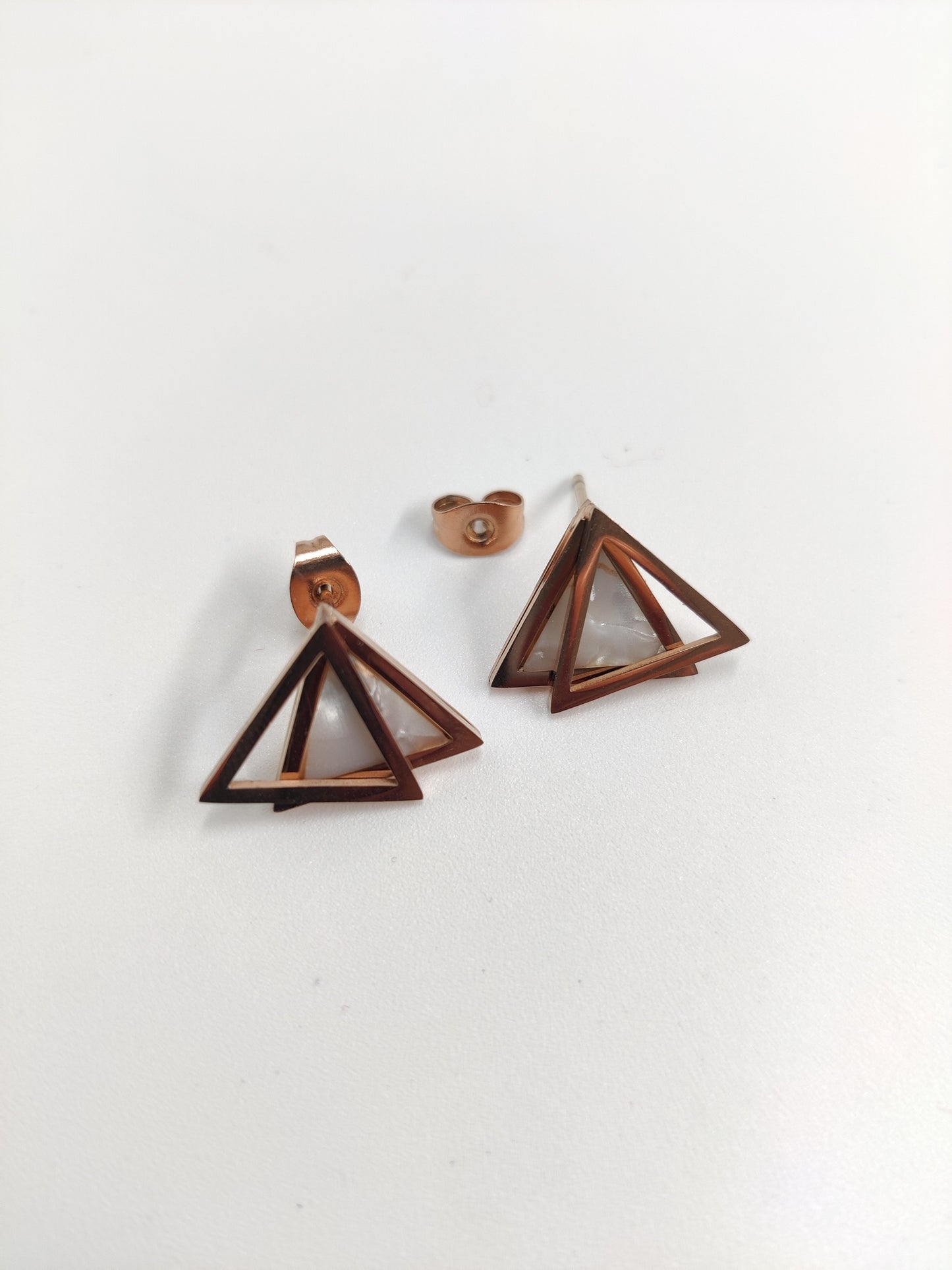 Triangle Shape Gold Stud Earring 15128