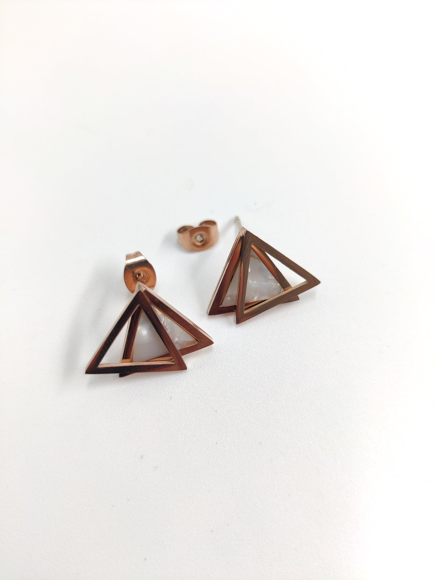 Triangle Shape Gold Stud Earring 15128