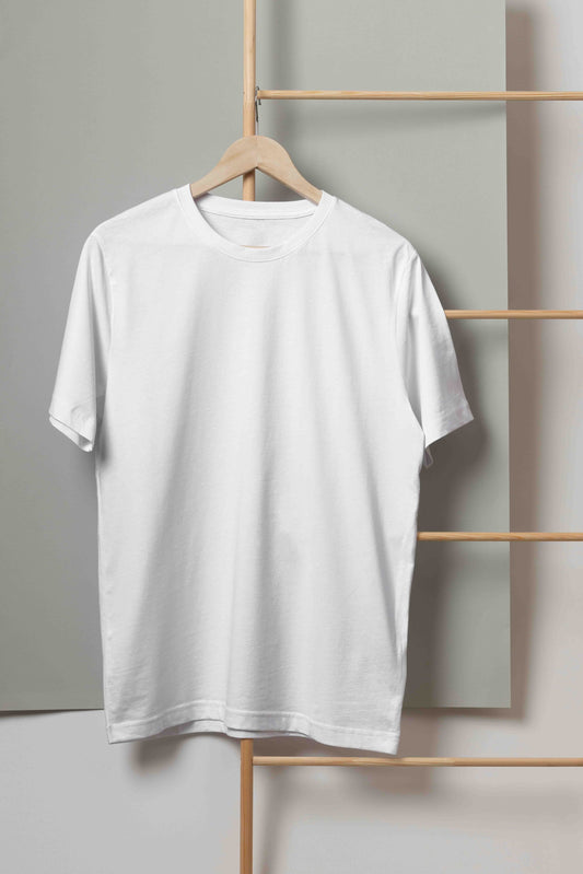 Unisex White Color Round Neck Premium Bio-Wash T-shirt Regular Fit