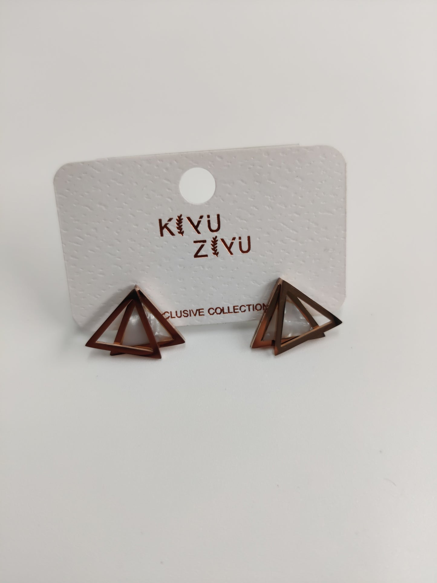 Triangle Shape Gold Stud Earring 15128