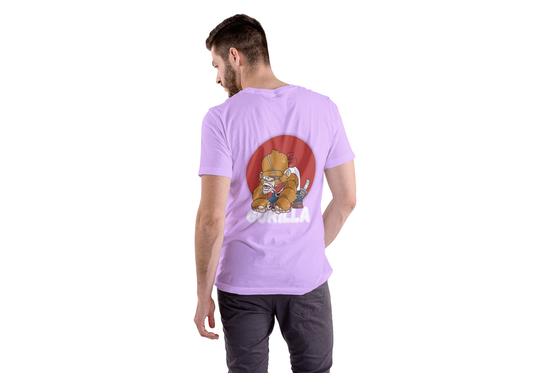 Gorilla Printed Round Neck Regular Fit Half Sleeve T-Shirt D037