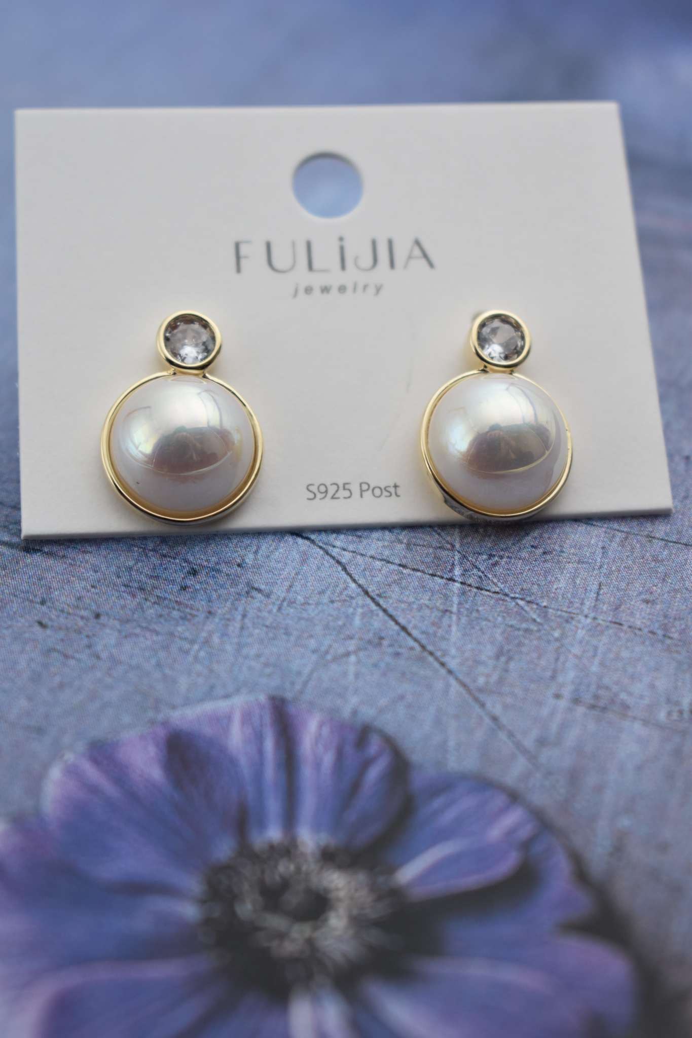 Pearl drop earring - trendy Korean earring 15117