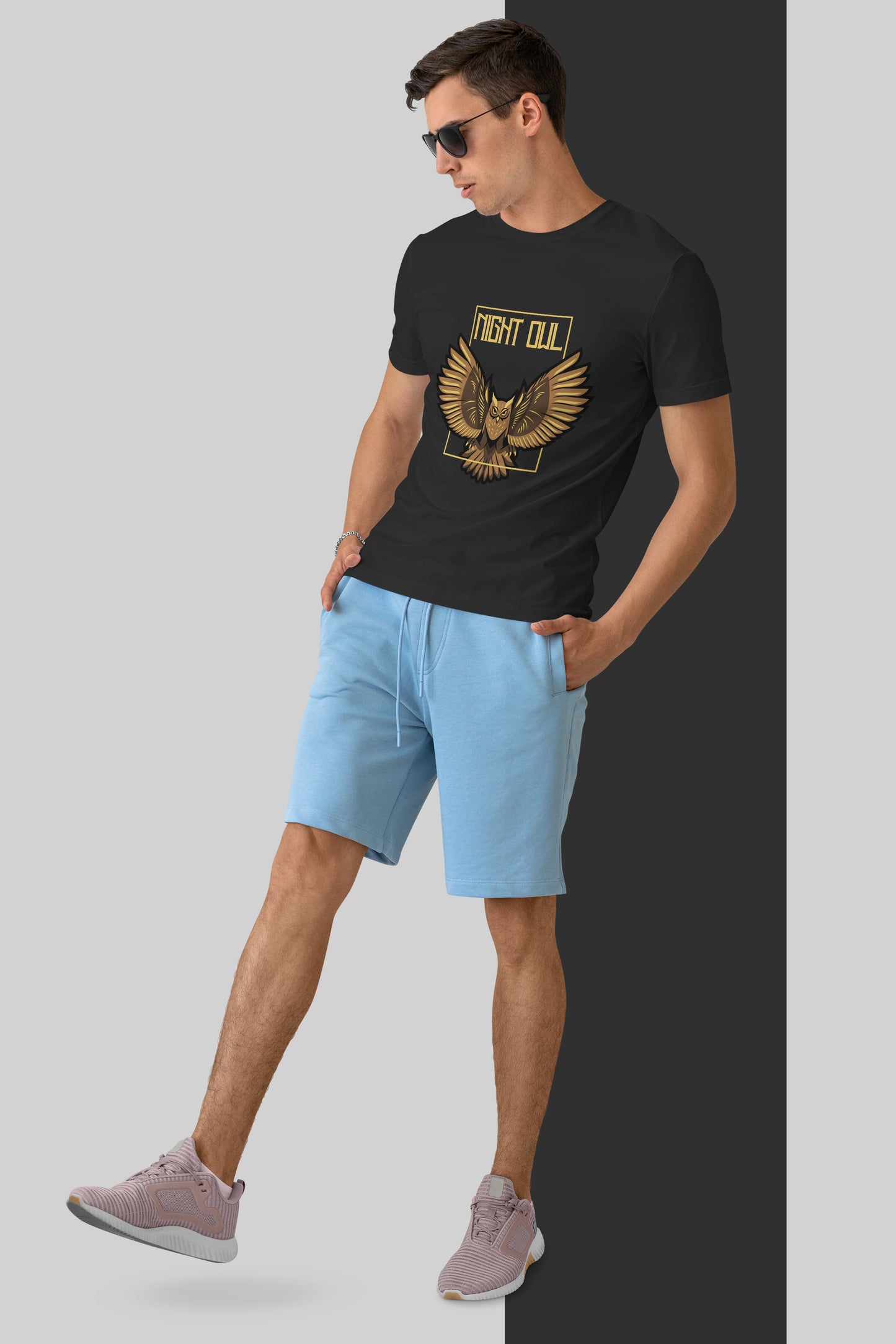 Eagle Printed Round Neck Regular Fit Half Sleeve T-Shirt D020