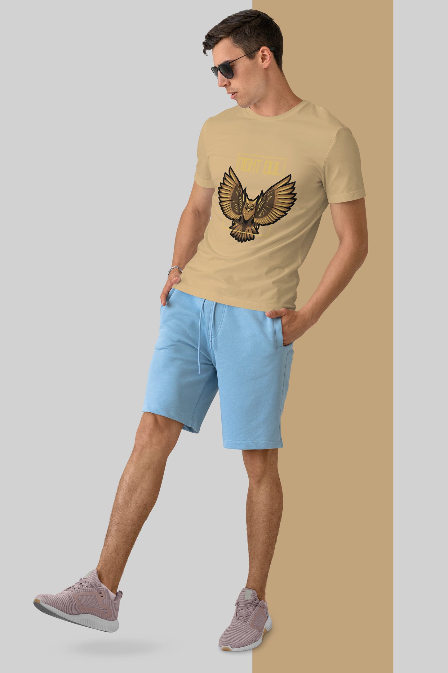 Eagle Printed Round Neck Regular Fit Half Sleeve T-Shirt D020