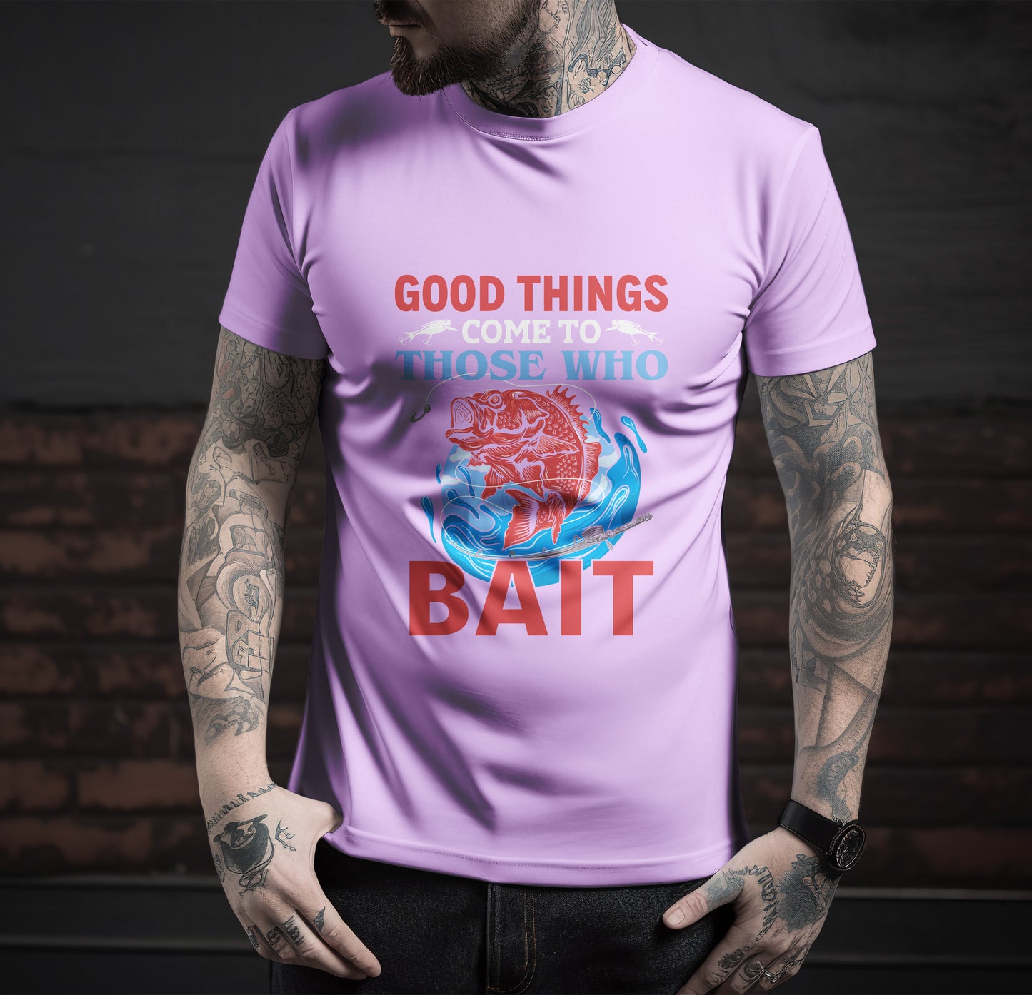 Quote Printed Round Neck Regular Fit Half Sleeve T-Shirt D023