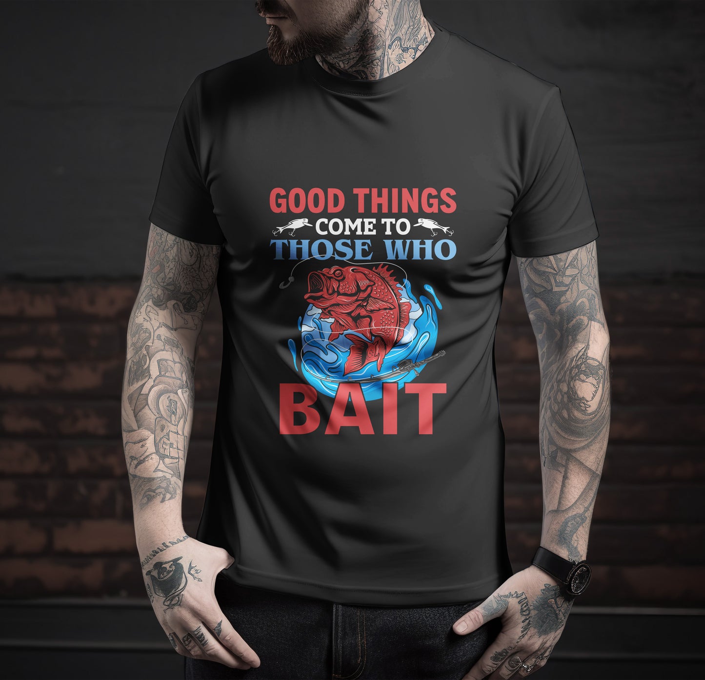 Quote Printed Round Neck Regular Fit Half Sleeve T-Shirt D023