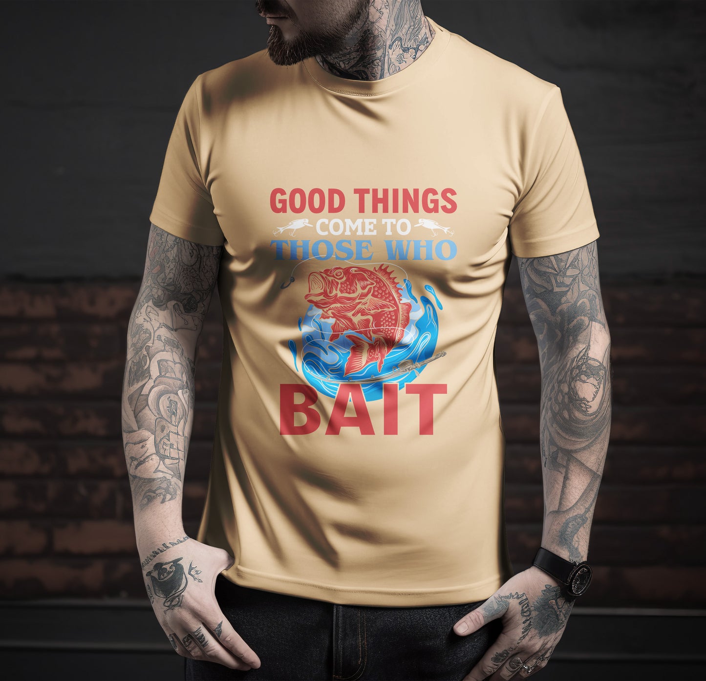 Quote Printed Round Neck Regular Fit Half Sleeve T-Shirt D023