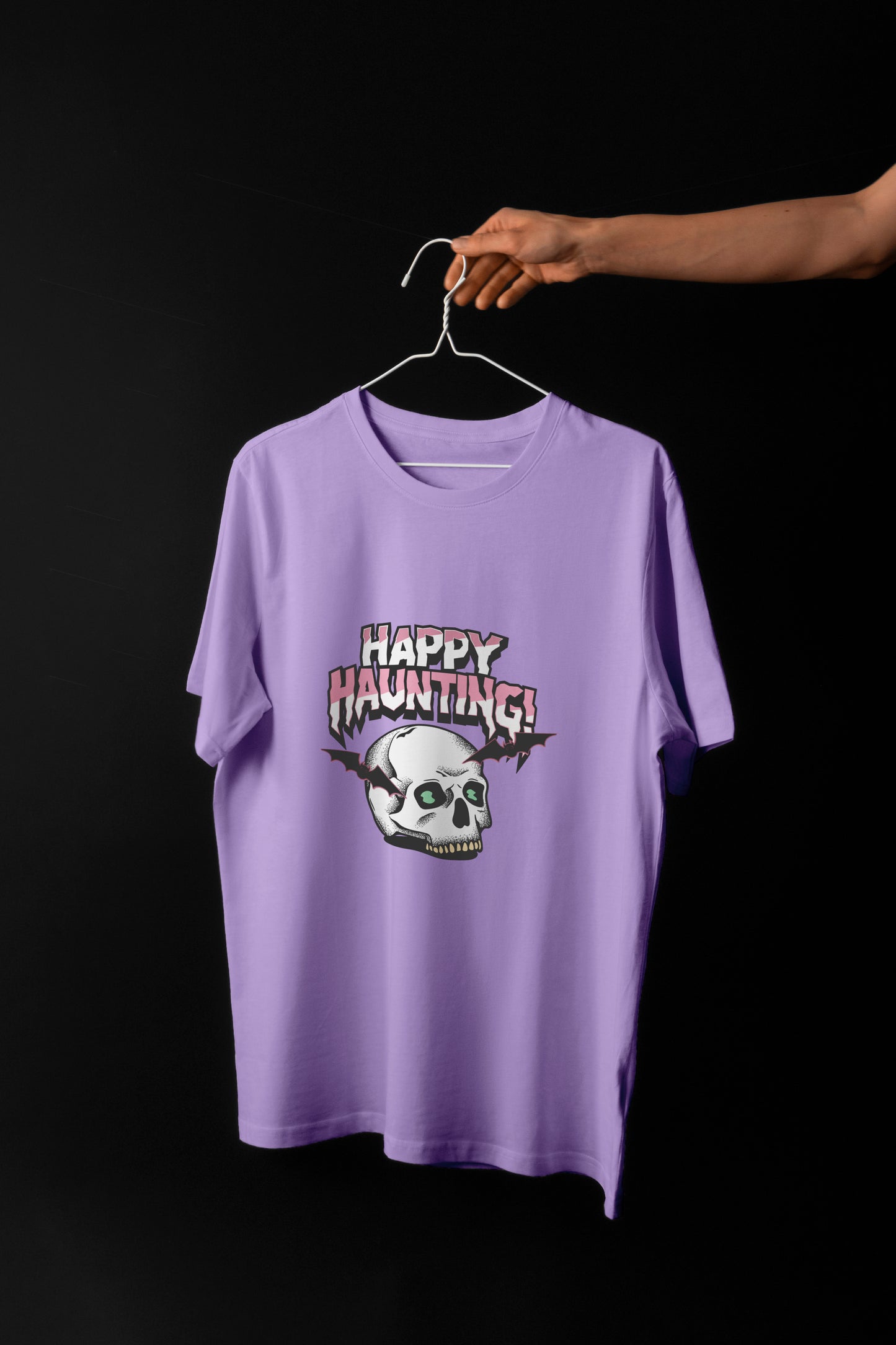 Happy Hunting Printed White Round Neck Half Sleeve T-Shirt D005