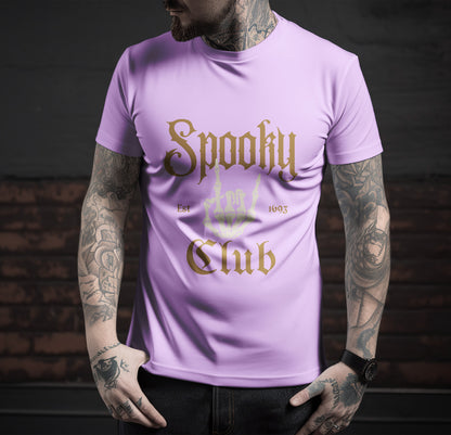 Spooky Brown Printed Round Neck Regular Fit Half Sleeve T-Shirt D032