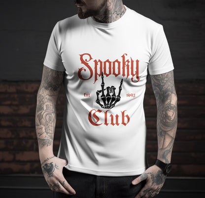 Spooky Printed Round Neck Regular Fit Half Sleeve T-Shirt D040