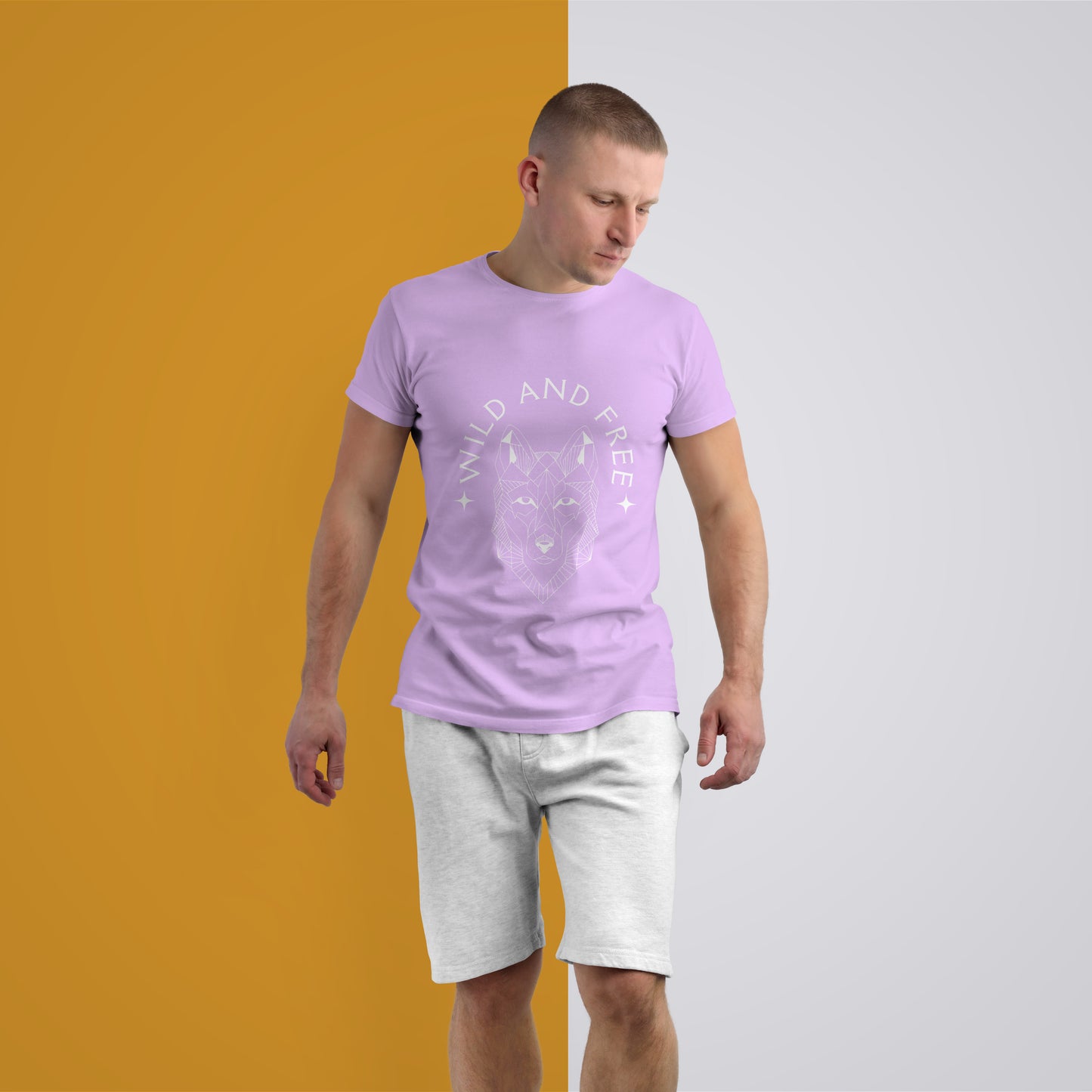 Printed Round Neck Regular Fit Half Sleeve T-Shirt D034