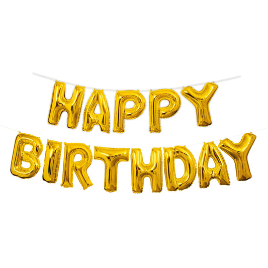 Happy Birthday Foil Balloon (golden)