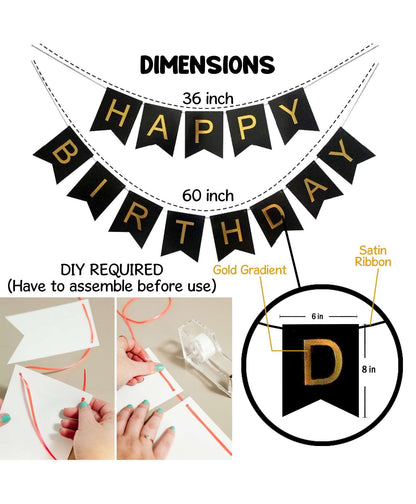 Happy Birthday Party Decoration Bunting Banner