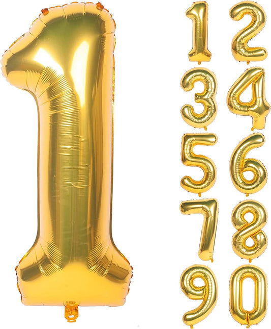 Numerical foil Balloons in Golden Color (Pack of 1)