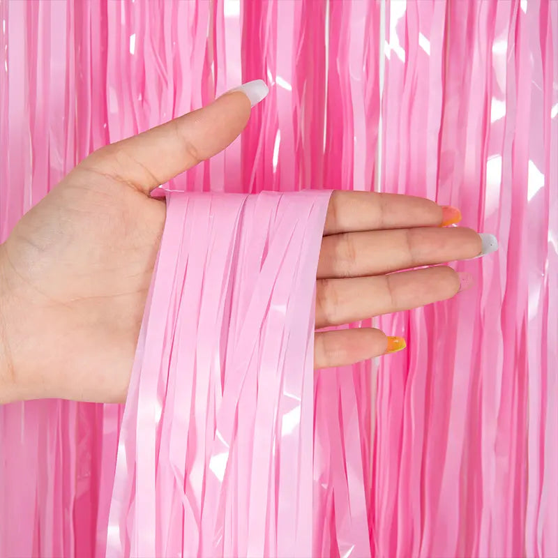 Pastel Foil Curtains - Pack of 2