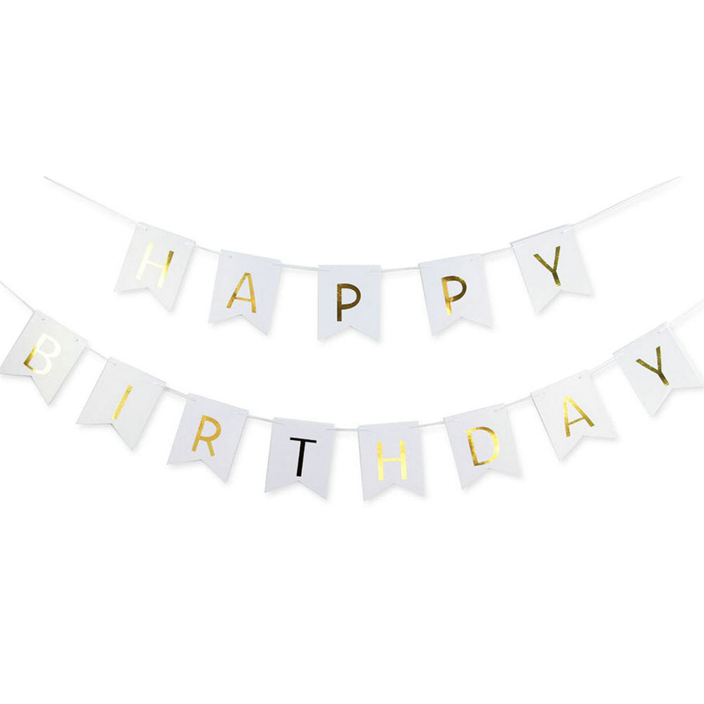 Happy Birthday Party Decoration Bunting Banner