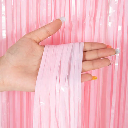 Pastel Foil Curtains - Pack of 2