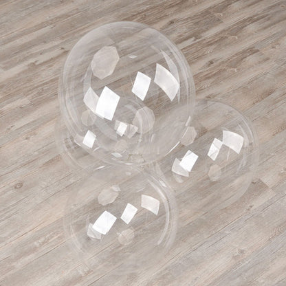 Bobo Transparent Clear Balloons (Pack of 5), Stickers Balloons Gifts for DIY, Wedding, Birthday Party Decorations, Theme party decoration