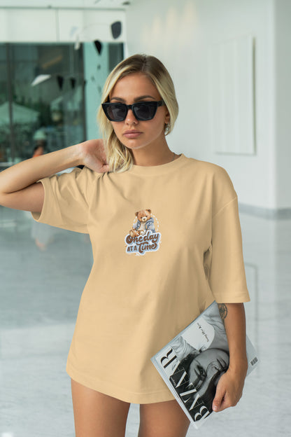 Teddy Graphic Printed  Unisex Oversized T-shirt D093