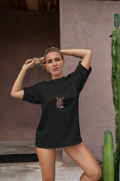 Wolf Graphic Printed  Unisex Oversized T-shirt D070