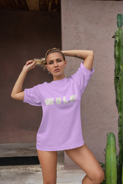Wolf Graphic Printed  Unisex Oversized T-shirt D087