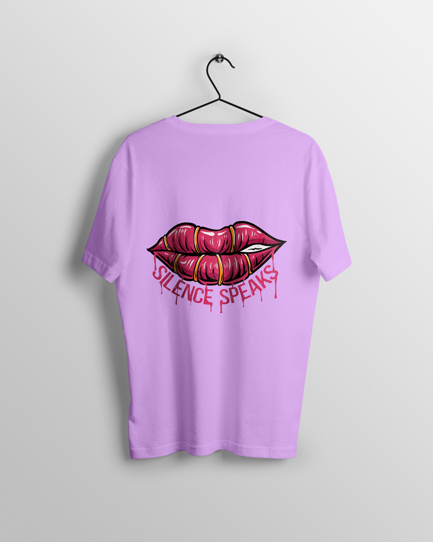 Silence Speaks Graphic Printed  Unisex Oversized T-shirt D074