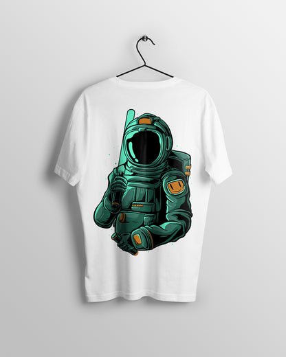 Astronaut Graphic Printed  Unisex Oversized T-shirt D059
