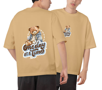 Teddy Graphic Printed  Unisex Oversized T-shirt D093