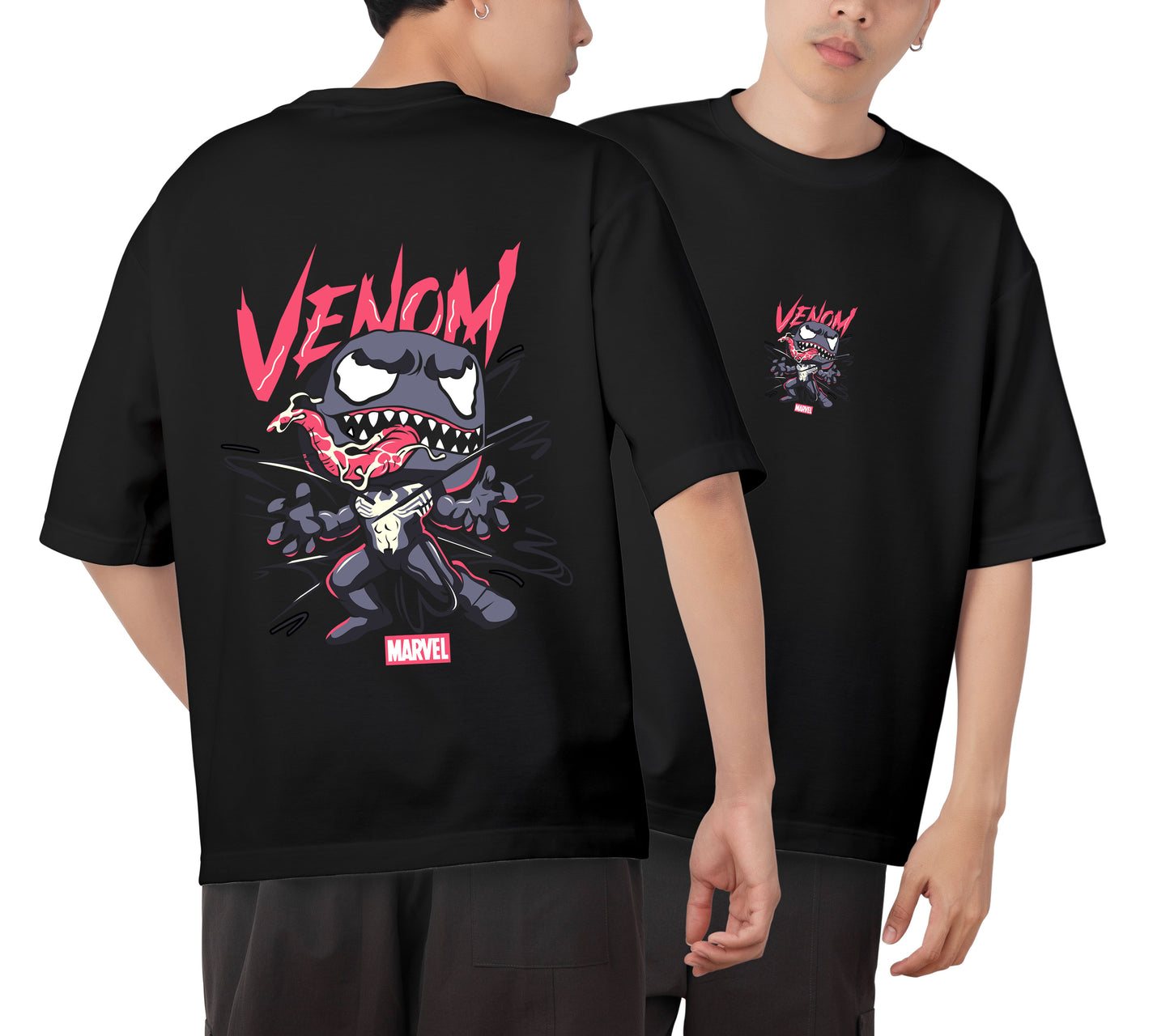 Venom Graphic Printed  Unisex Oversized T-shirt D121