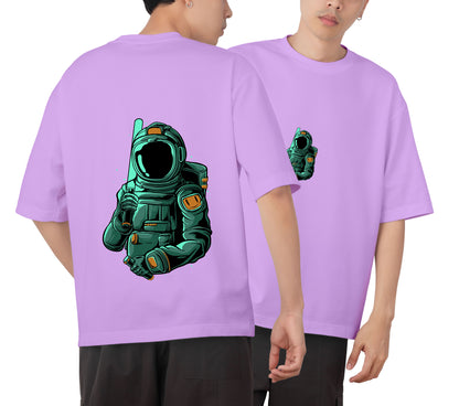 Astronaut Graphic Printed  Unisex Oversized T-shirt D059