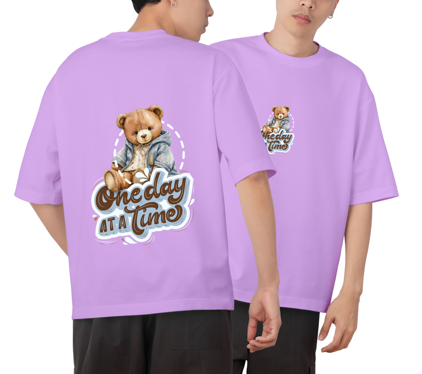 Teddy Graphic Printed  Unisex Oversized T-shirt D093