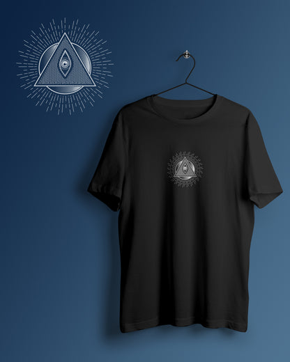 Evil Eye Graphic Printed  Unisex Oversized T-shirt D098
