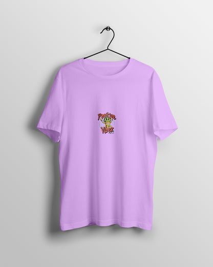 Positive Vibes Graphic Printed  Unisex Oversized T-shirt D078
