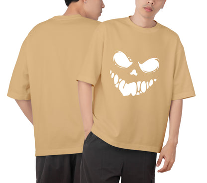 Smiley Face Graphic Printed  Unisex Oversized T-shirt D103